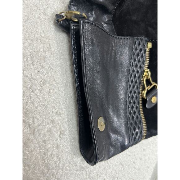 Jimmy Choo Black Leather and Suede Crossbody Bag - Picture 4 of 9